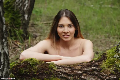 Thick Brunette with Big Tits and Ass Spreads Outdoors – photo 19 of 21