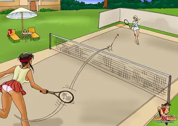 Busty Trans Tennis Player Strips, Kisses and Fucks Her Opponent