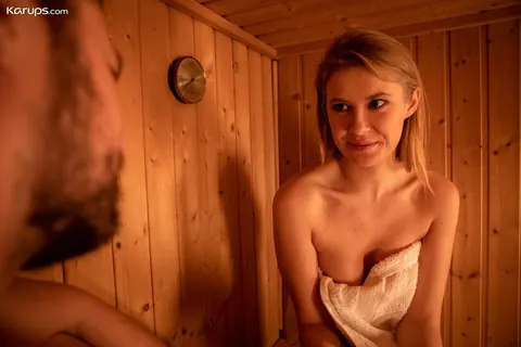 Casey Nohrman: Blonde with Small Natural Tits Gets Fucked in the Sauna – photo 2 of 18