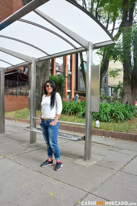 Otalia Barrios: Thick Latina MILF Oils Up and Fucks Outdoors in Glasses – photo 8 of 17