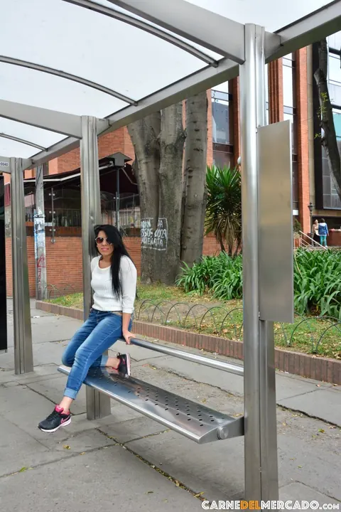 Otalia Barrios: Thick Latina MILF Oils Up and Fucks Outdoors in Glasses – photo 6 of 17