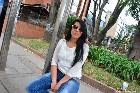 Otalia Barrios: Thick Latina MILF Oils Up and Fucks Outdoors in Glasses – photo 7 of 17