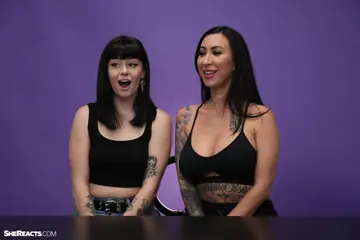 Lily Lane – Busty and Small-Titted Brunettes Embrace in Lesbian Kiss