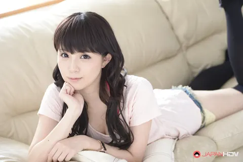 Thick Japanese Brunette Strips Out of Her Shorts Over Stockings – photo 4 of 15
