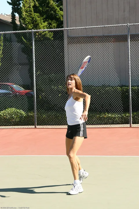 Thick MILF in Tennis Socks Spreads Her Pussy – photo 1 of 20