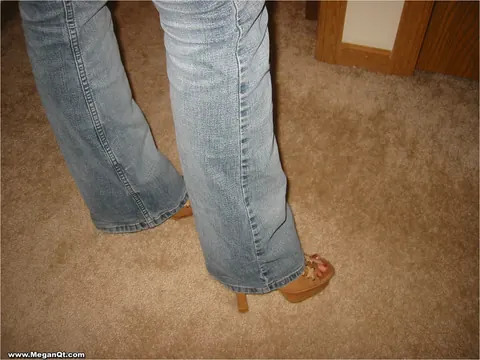 Meganqt: Brunette Strips Out of Her Jeans and Shorts in Heels – photo 6 of 12