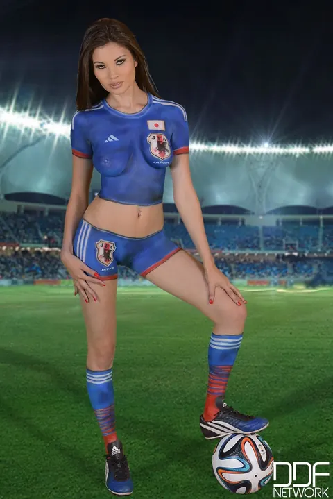 Busty Japanese Brunette Strips Out of Her Uniform Outdoors – photo 6 of 9