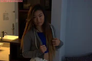 Tall Asian Woman with a Big Ass Gives a Blowjob and Gets Fucked