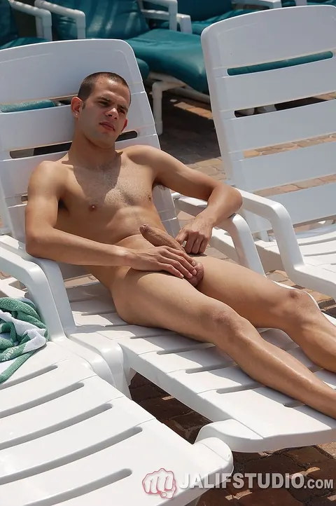 Lean Guy Sucks Partner and Gets Fucked Poolside – photo 3 of 21