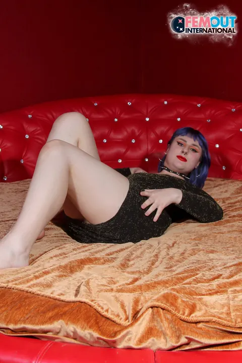 Trans Woman Strips Nude and Poses Her Cock – photo 3 of 16