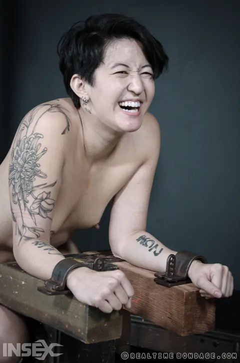 Mia Torro: Short-Haired Asian Lesbians in Bondage Finger and Lick Each Other – photo 10 of 14