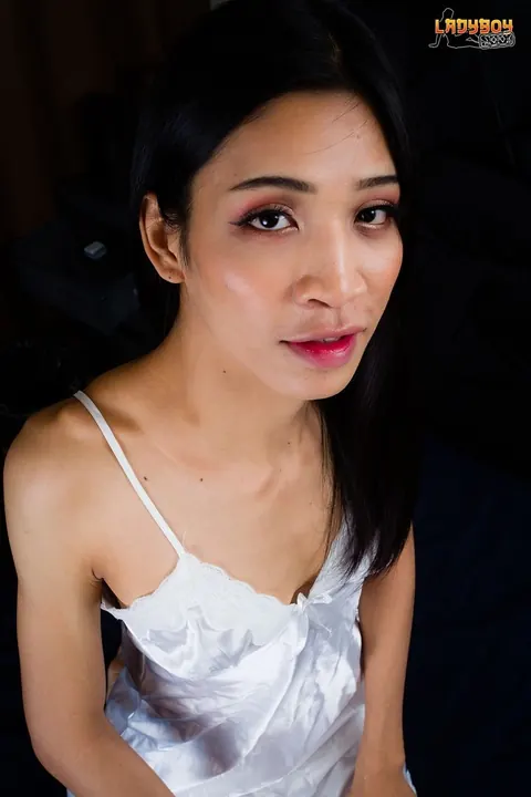 Thick Asian Trans Woman Shows Her Big Ass Then Jerks Off – photo 1 of 16