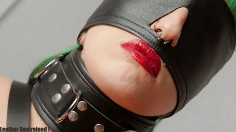 Tattooed MILF with Big Tits Restrained in Leather – photo 15 of 16