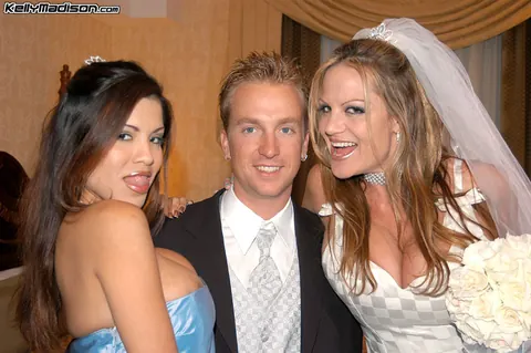 Alexis Amore: Busty Latina Bridesmaid Kisses Partner at a Wedding – photo 4 of 16