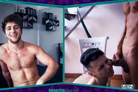 Two Men Strip, Kiss and Fuck in a Threesome – photo 7 of 21