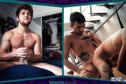 Two Men Strip, Kiss and Fuck in a Threesome – photo 19 of 21