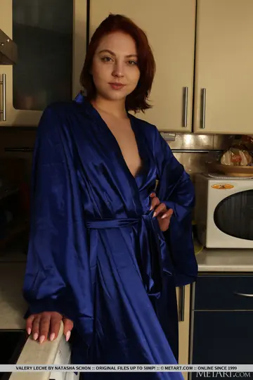 Tall European Redhead Slips Off Her Robe and Spreads in the Bathroom
