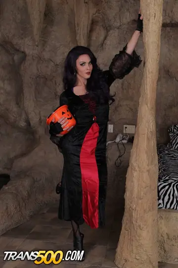 Trans Woman Strips Fully Nude and Poses Front and Back