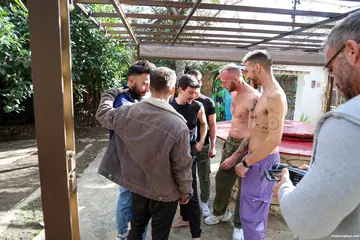 Two Men Strip Naked to Kiss and Fuck