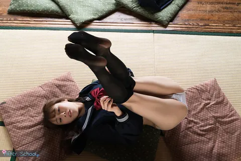 Yuzu Kitagawa: Slim Japanese Brunette Strips Out of Her Skirt on a Cushion – photo 6 of 16