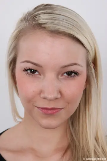 Czech Blonde with Big Tits and Huge Ass Poses in Panties