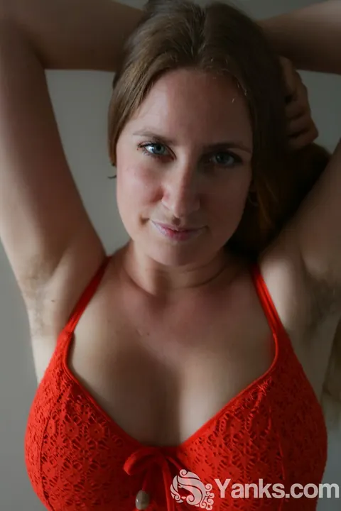 Busty Redhead BBW Strips Off Her Lingerie and Fucks a Dildo – photo 3 of 16