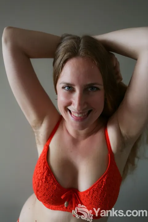 Busty Redhead BBW Strips Off Her Lingerie and Fucks a Dildo – photo 4 of 16