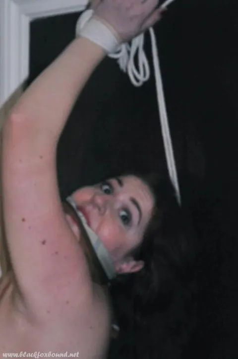 Curvy Brunette MILF Bound and Gagged Wearing Nipple Clamps – photo 5 of 16