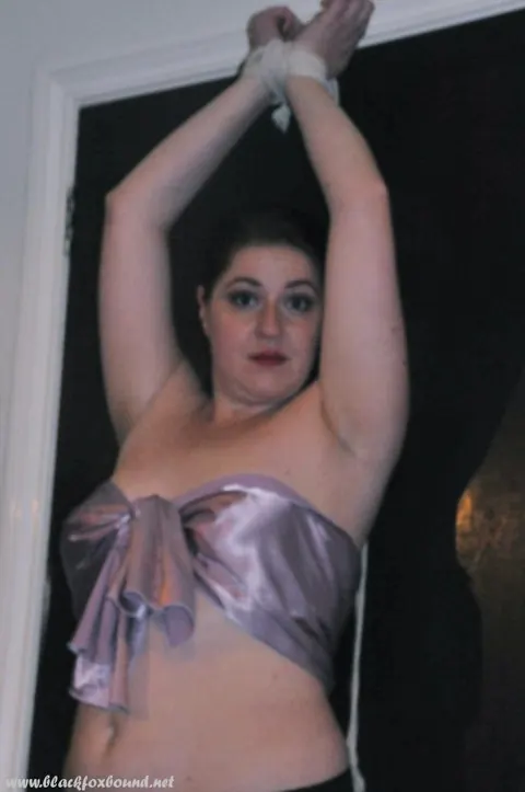 Curvy Brunette MILF Bound and Gagged Wearing Nipple Clamps – photo 6 of 16
