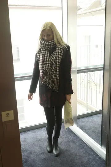 Nordica – Blonde with Big Tits Spreads Her Pussy in the Open Air