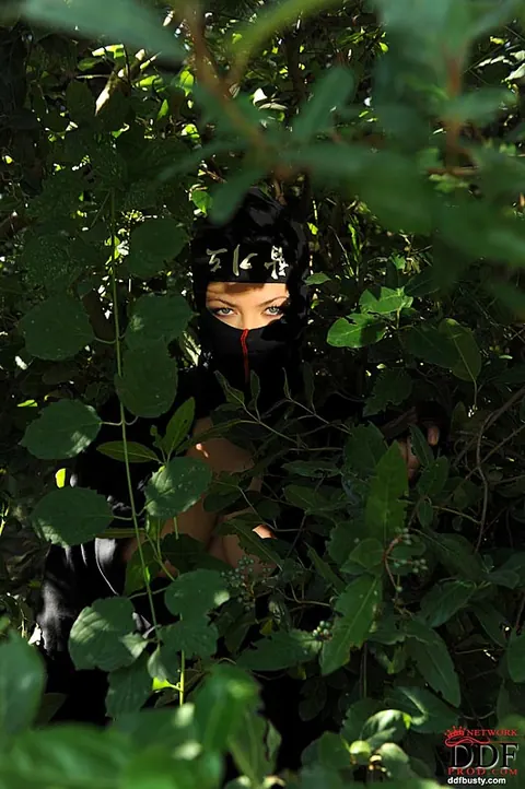 Shione: Busty Czech Brunette Strips Out of Her Uniform in the Forest – photo 1 of 13