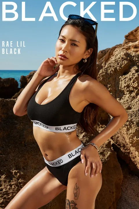 Rae Lil Black: Asian Brunette with Natural Tits Takes Interracial Anal on the Beach – photo 2 of 20