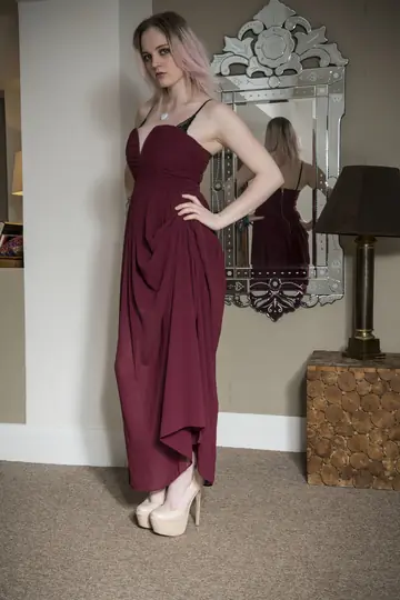 Carly Rae – Blonde Strips Off Her Dress to Show Her Big Enhanced Tits and Tattoo