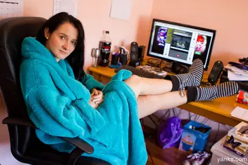 Australian Black-Haired Woman with Big Tits Spreads Her Hairy Pussy