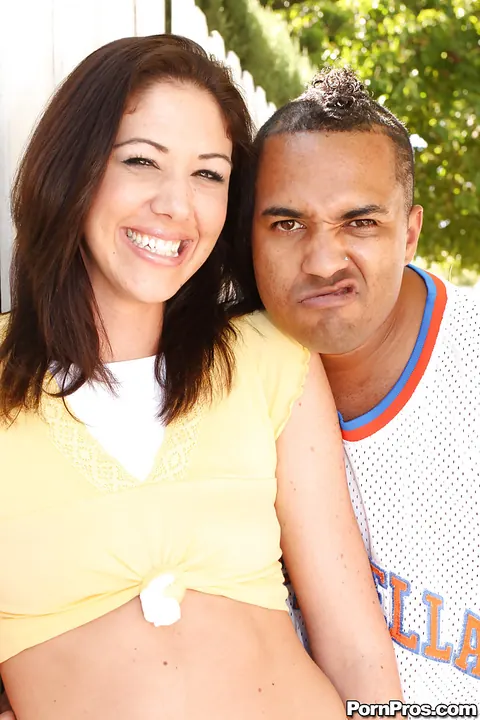 Katie Angel: Brunette Spreads for BBC Doggy in Interracial Threesome – photo 1 of 16