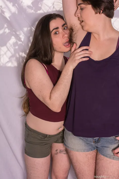 Harley Hex: Two Hairy Brunettes Strip Nude and Pose Together Showing Tattoos – photo 5 of 21