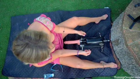 Blonde MILF Takes a Facial Cumshot Outdoors – photo 5 of 10