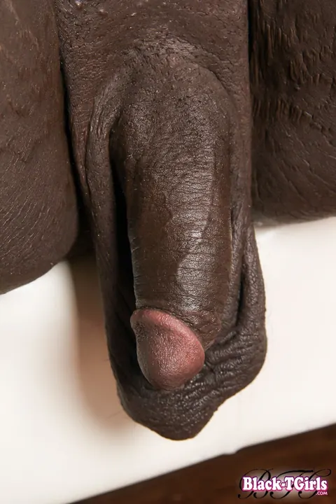 Ebony Trans Woman Masturbates and Displays Her Big Balls – photo 8 of 15