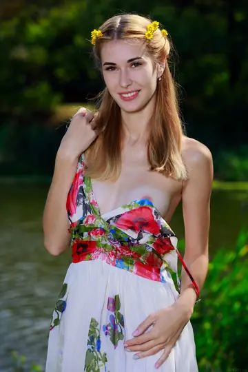 Tall Russian Redhead Strips Out of Her Dress