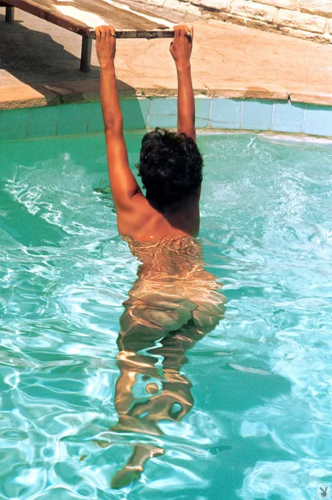 Ebony Model Poses Nude by the Pool and in the Woods – photo 8 of 16