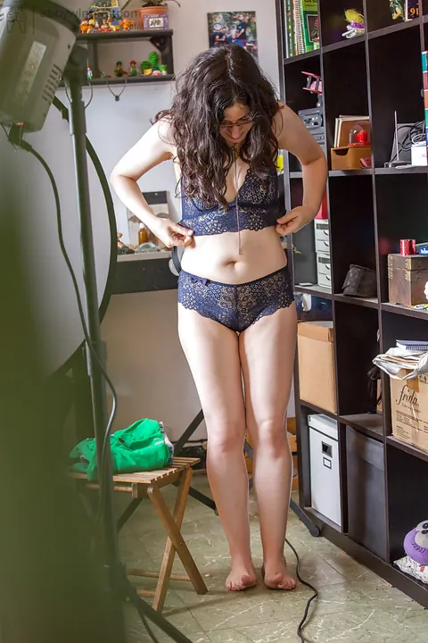 Irene A: PAWG Brunette in Lingerie and Shorts Shows Her Body – photo 7 of 16