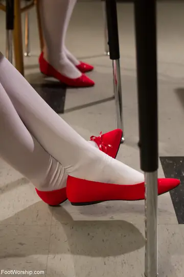 Jodi Taylor – Brunette and Redhead in Socks Dominate a Bound Man with Their Feet