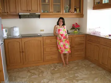 Thick Asian MILF Spreads Her Ass and Pussy