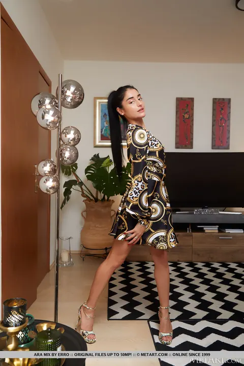 Ara Mix: Brunette Strips Out of Her Skirt and High Heels – photo 2 of 18