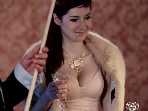 Kate Gold: European Redhead in Stockings Sucks and Fucks on a Pool Table – photo 7 of 17