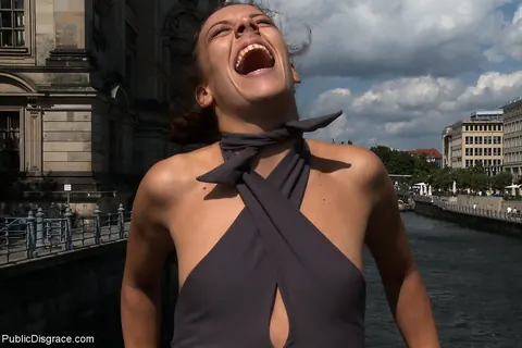 Black Lady: Brunette MILF Strips Outdoors for Group Sex and Bondage – photo 4 of 21