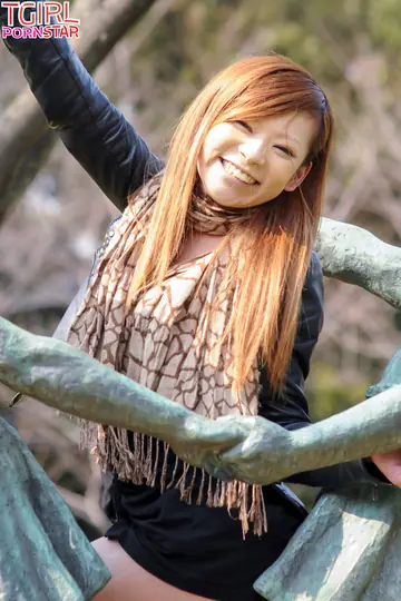 Busty Japanese Trans Woman Strips Nude and Poses