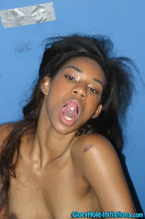 Pleasure Bunny: Ebony MILF Strips for Gloryhole Sex and Swallows – photo 15 of 15
