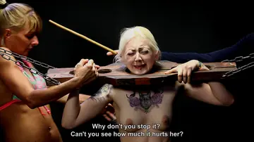 Tattooed Blonde Submissive Gets Spanked and Fucked in Bondage