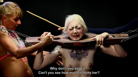 Tattooed Blonde Submissive Gets Spanked and Fucked in Bondage – photo 1 of 21